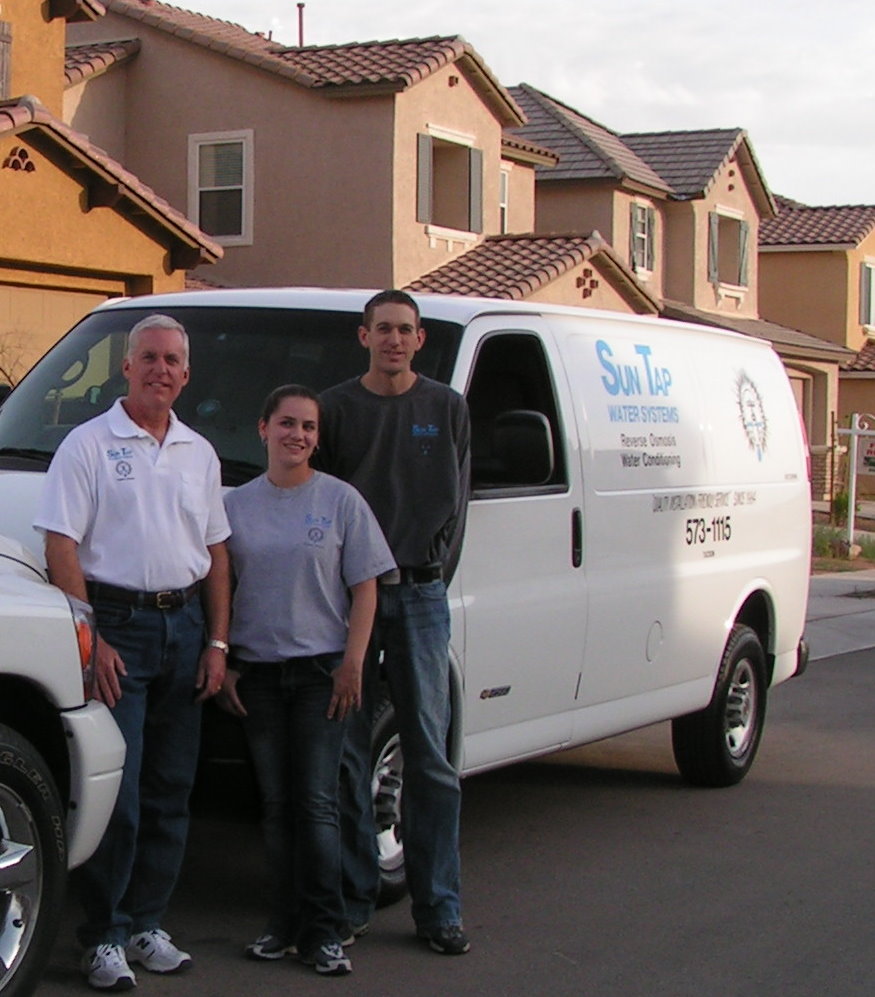 Sun Tap Water Systems Clean Water Team offering Water Conditioning, Softening and Reverse Osmosis in Tucson, AZ; Rick, Karen and Dave Bergin